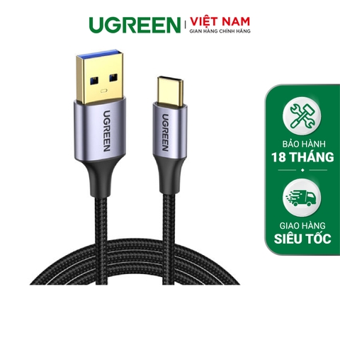 Cáp sạc nhanh, truyền dữ liệu USB 3.0 sang USB-C màu đen Ugreen US187 20287