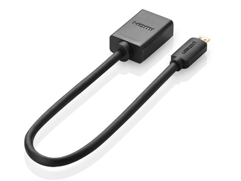 20134-Cáp chuyển đổi micro HDMI đực sang HDMI cái dài 20cm UGREEN 20134 (màu đen).