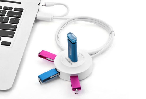 20271-Hub USB 2 4 cổng chip Terminus FE1.1 hỗ trợ OTG dài 80CM UGREEN CR106 - 20271