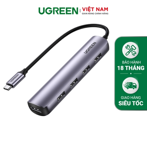 Hub Type C cho MacBook/ Laptop các thiết bị máy tính điện thoại hỗ trợ USB type C truyền âm thanh hình ảnh UGREEN - 20197
