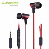 Tai nghe nhét trong tai nút cao su mềm, dây kim loại, điều khiển đa chức năng (Rotta) chính hãng AVANTREE cao cấp A2809 (màu đỏ) Red