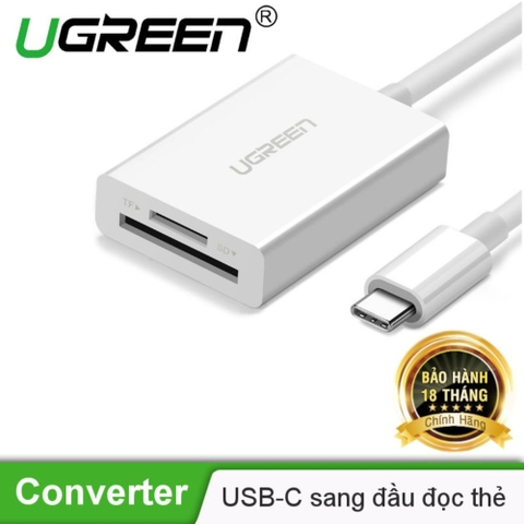 USB-C sang đầu đọc thẻ nhớ 2 trong 1 TF/SD 3 UGREEN US235 40380