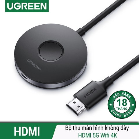 60356-Bộ truyền tín hiệu hình ảnh không dây UGREEN CM242 sang HDMI cho TV / Máy chiếu - Hỗ trợ Wifi 5Ghz hình ảnh lên đến 4K tương thích iPhone / Android