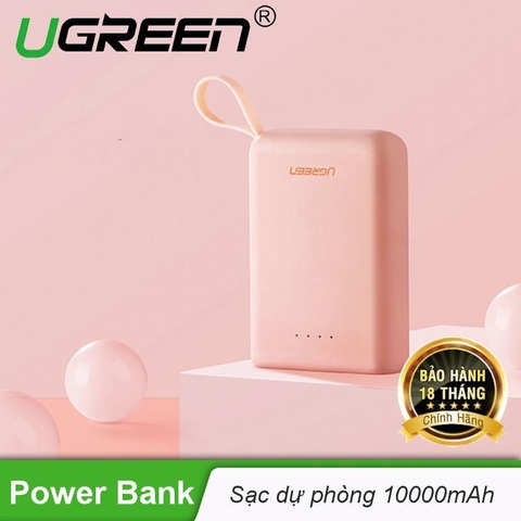 60305-Pin sạc dư phòng 10000mAh màu hồng Ugreen PB133