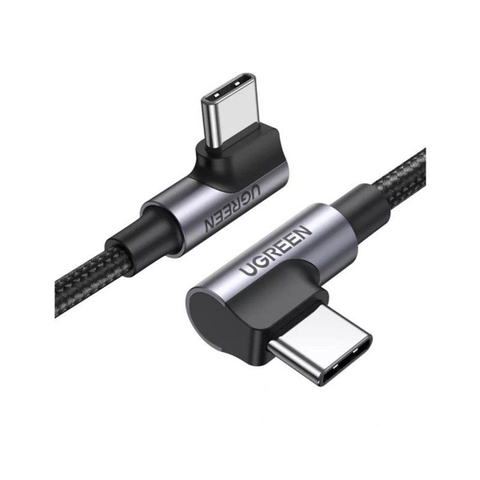 Cáp dữ liệu, sạc nhanh 100W USB 2.0 Type-C to Type-C bẻ góc 2 đầu 90 độ L dài 3M Ugreen 10357 cao cấp