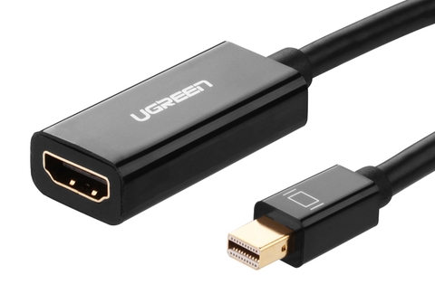10461-Cáp chuyển đổi Mini DisplayPort đầu đực sang HDMI đầu cái dài 18cm UGREEN MD112 10461