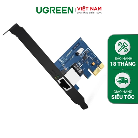 Card mạng UGREEN 30771 LAN PCI Express Gigabit Ethernet 10/100/1000Mbps Ugreen 30771 cao cấp - Hàng Chính Hãng