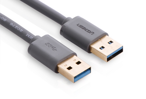 10369-Dây USB 3 đực sang đực mạ vàng dài 0.5M UGREEN US128 10369 (Đen)
