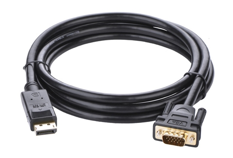 10236-Dây chuyển đổi DisplayPort sang VGA hỗ trợ phân giải 1920x1200 dài 3M UGREEN DP105 10236 (đen)