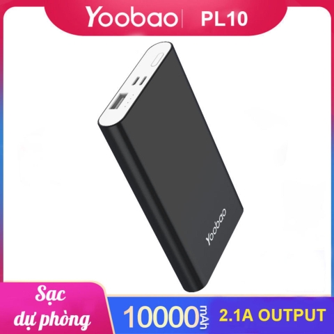 Yo_3649-Sạc dự phòng Yoobao Polymer 10000mAh PL10 - Hãng phân phối chính thức - Black - 5001-10000mAh