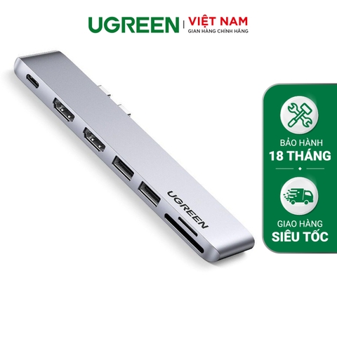Hub Type C cho MacBook/ Laptop các thiết bị máy tính điện thoại hỗ trợ USB type C truyền âm thanh hình ảnh UGREEN - 80548