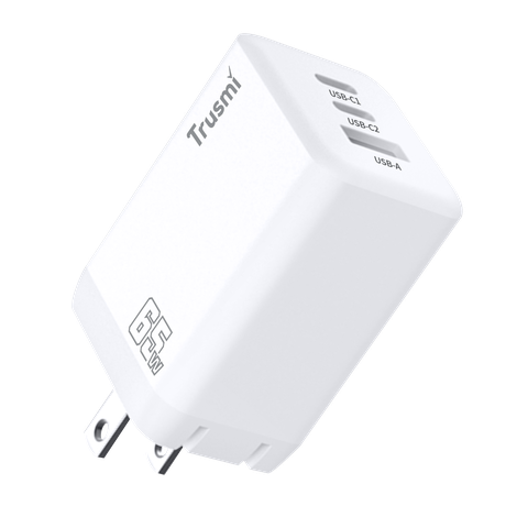 CH03-041-Trusmi Sạc nhanh GAN PD65W A+2C (US) | White