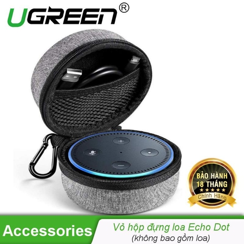 50905-Hộp đựng loa Echo Dot UGREEN LP155 - Đựng phụ kiện đa năng, chất liệu vải bền chịu lực và chống shock tốt