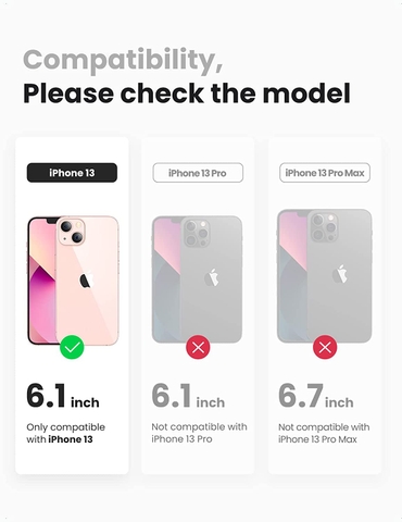 Ốp lưng iPhone 13/ 13 Pro UGREEN 90123 - Chất liệu TPU cao cấp - Kích thước 6.1 - 6.7inch - 90122-iP13mini