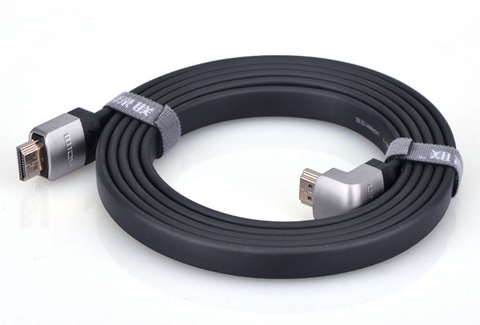 10277-Cáp HDMI đầu đúc hợp kim dẹt vuông góc 90° UP (bẻ lên) dài 1M UGREEN HD122 10277
