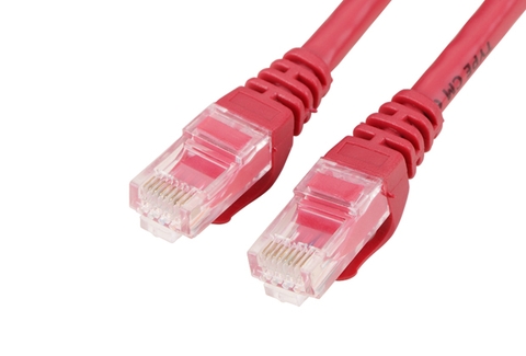 11216-Dây mạng bấm sẵn 2 đầu Cat6 UTP Patch Cords NW101-12M-Red-NW101