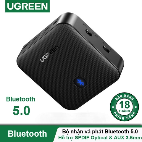 70158-Bộ thu/ phát Bluetooth 5.0 UGREEN CM144 - Hỗ trợ SPDIF Optical và chuẩn âm thanh atpX - Hàng phân phối chính hãng - Bảo hành 18 tháng 1 đổi 1
