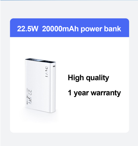 Sạc Dự phòng DIVI 20000mAh D080P màu trắng