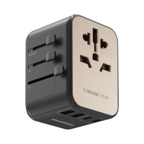 MO-4620-1-World PD35W 5 cổng + Bộ chuyển đổi du lịch AC (Titanium) UA9E