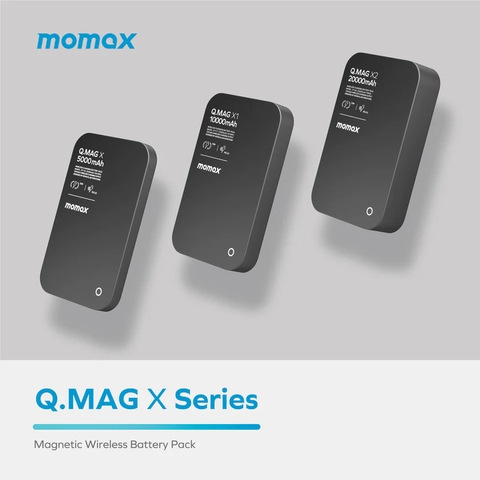 MO-2367-Sạc Dự Phòng 20.000mAh Không Dây Từ Tính MOMAX Q.Mag X2 Nhỏ Gọn | Sạc Qi và Qi2 | Bảo Hành 12 Tháng 1 Đổi 1 IP120D