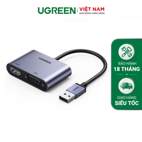 Cáp chuyển đổi USB ra HDMI + VGA CM449