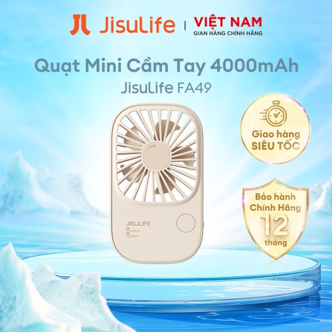 J2231-Quạt Mini Cầm Tay Jisulife FA49 2000mAh Nhỏ Gọn - Siêu Mỏng - Dễ Thương - Chính Hãng - Bảo Hành 12 Tháng Nâu - J2231
