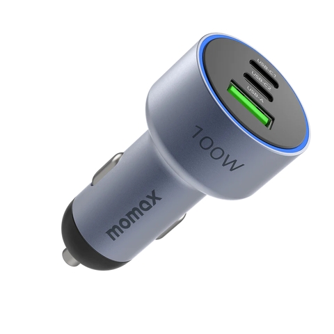 MO-0523-Tẩu Sạc Nhanh Ô Tô 100W 3 Cổng MOMAX MoVe QC3.0+PD | 1 Type C + 2 USB-A | Bảo Hành 12 Tháng 1 Đổi 1 UC17E