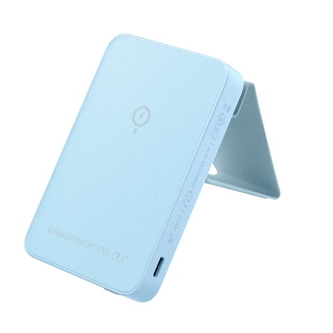 MO-8384-Sạc Dự Phòng 5.000mAh Không Dây Từ Tính MOMAX Q.MAG POWER 9 15W | Sạc Nhanh PD | Bảo Hành 12 Tháng 1 Đổi 1 IP109 Xanh Dương