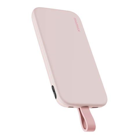 MO-1827-Sạc Dự Phòng 10.000mAh MOMAX iPower PD 3 Cáp Sạc USB-C | Màn Hình Hiển Thị Pin | Bảo Hành 12 Tháng 1 Đổi 1 IP118 - Hồng