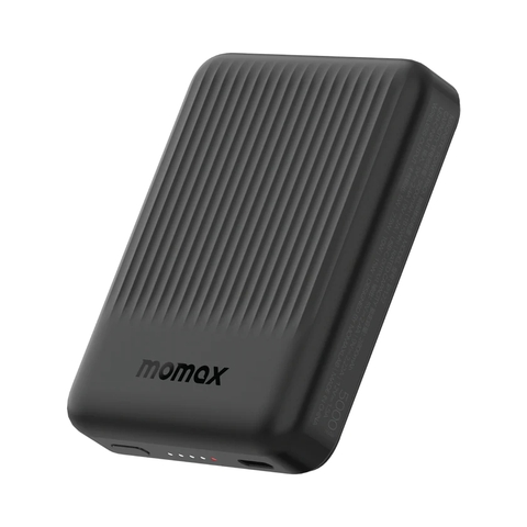 MO-3111-Sạc Dự Phòng 5.000mAh Không Dây Từ Tính MOMAX Q.MAG Minimal Nhỏ Gọn | 16 Nam Châm | Bảo Hành 12 Tháng 1 Đổi 1 IP122 Đen