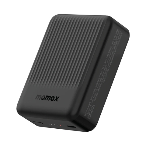 MO-3142-Sạc Dự Phòng 10.000mAh Không Dây Từ Tính MOMAX Q.MAG Minimal 2 Nhỏ Gọn | 16 Nam Châm | Bảo Hành 12 Tháng 1 Đổi 1 IP123 Đen