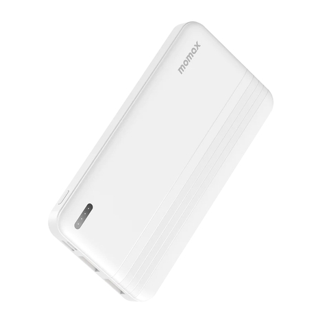 MO-0585-Sạc Dự Phòng 10.000mAh MOMAX iPower PD Cổng Type C và USB A | Sạc nhanh PD20W | Bảo Hành 12 Tháng 1 Đổi 1 IP77 Trắng