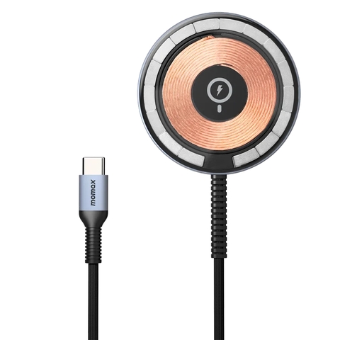 MO-8230-Sạc Không Dây 15W Từ Tính MOMAX Q.MAG 2 Nhỏ Gọn | Đuôi Lưới TPE | Bảo Hành 12 Tháng 1 Đổi 1 UD21E