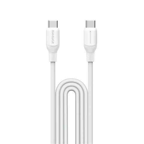 MO-3593-Cáp Sạc Nhanh Type C sang Type C 1.2M 60W MOMAX 1-Link PD| TPE +Silicon Bền Bỉ | Bảo Hành 12 Tháng 1 Đổi 1 DC23 Trắng