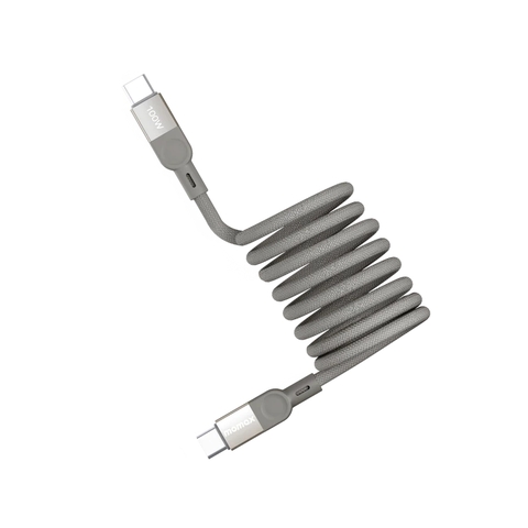 MO-4989-Cáp Sạc Nhanh Type C sang Type C 100W USB2.0 MOMAX Mag Link 1m/2m Bền Bỉ| Nam Châm Từ Tính | Bảo Hành 12 Tháng 1 Đổi 1 Titanium 2m
