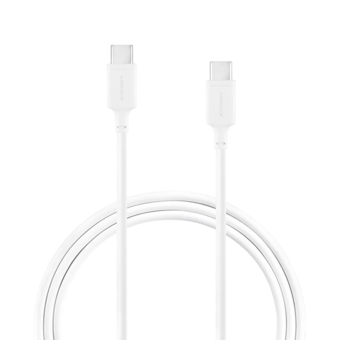 MO-2863-Cáp Sạc Nhanh Type C sang Type C 1M 100W MOMAX ZERO PD3.0| USB-IF | Chip E Tích Hợp | Bảo Hành 12 Tháng 1 Đổi 1 DC21 Trắng