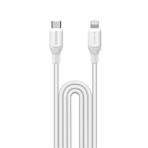 MO-2923-Cáp Sạc Nhanh Type C sang Lightning 1.2M 35W MOMAX 1-Link PD| TPE +Silicon Bền Bỉ | Bảo Hành 12 Tháng 1 Đổi 1 DL53 Trắng