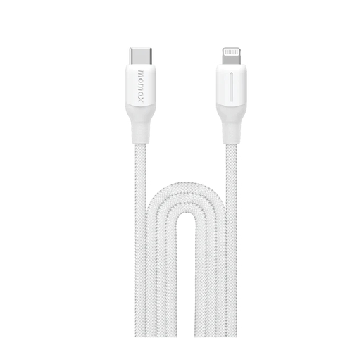 MO-2961-Cáp Sạc Nhanh Type C sang Lightning 1.2M 35W MOMAX 1-Link PD| TPE +Nylon Bền Bỉ | Bảo Hành 12 Tháng 1 Đổi 1 DL55 Trắng