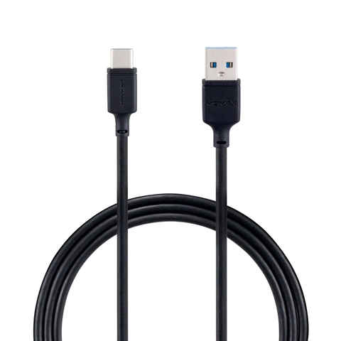 MO-7760-Cáp Sạc Nhanh USB-A sang Type C MOMAX ZERO 1M Chắc Chắn | Sạc Nhanh 3A | Bảo Hành 12 Tháng 1 Đổi 1 DA16 Đen