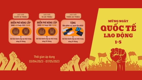 📣Tưng bừng khuyến mãi nhân ngày giải phóng Miền Nam và quốc tế Lao Động 30/4-1/5