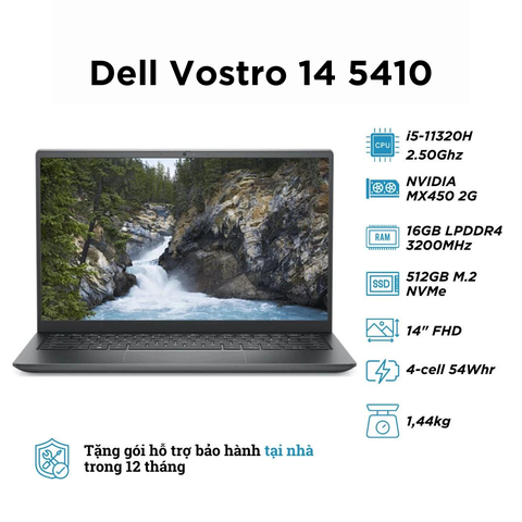 [NEW 100%] Dell Vostro 14 5410 (i5-11320H | RAM 16GB | SSD 512GB | NVIDIA MX450 2G | 14 Inch FHD)