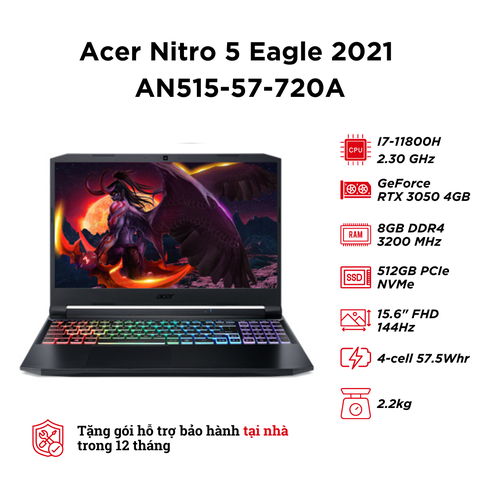 Laptop Gaming Acer Nitro 5 Eagle 2021 AN515-57-720A (New FullBox)