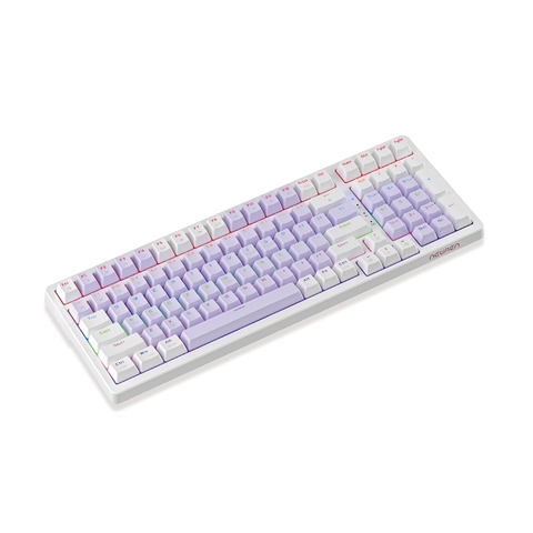 BÀN PHÍM CƠ GAMING CÓ DÂY NEWMEN GM328, PURPLE-WHITE, BLUE SWITCH