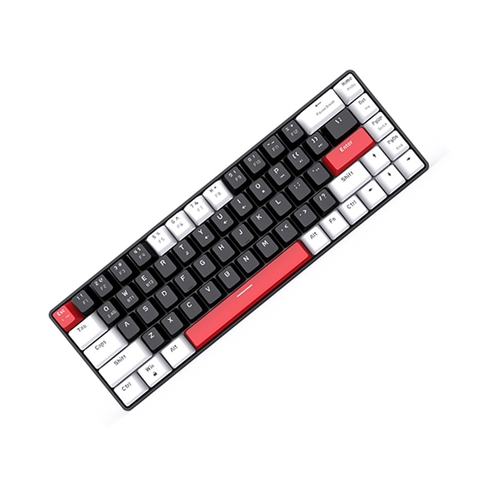 BÀN PHÍM CƠ KHÔNG DÂY EDRA EK368L WHITE BLACK BLUE SWITCH (BLUETOOTH, WIRELESS 2.4G)