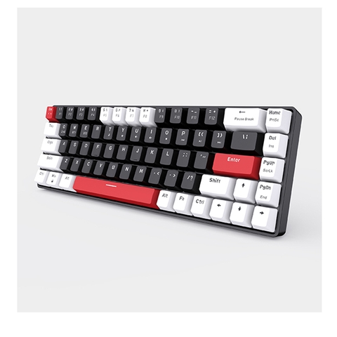 BÀN PHÍM CƠ KHÔNG DÂY EDRA EK368L WHITE BLACK RED SWITCH (BLUETOOTH, WIRELESS 2.4G)