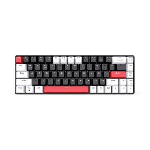 BÀN PHÍM CƠ KHÔNG DÂY EDRA EK368L WHITE BLACK BLUE SWITCH (BLUETOOTH, WIRELESS 2.4G)