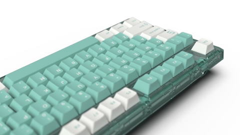 BÀN PHÍM CƠ KHÔNG DÂY FL-ESPORT Q75 AZURE GREEN 3 MODE JELLYFISH SW (KAILH BOX)