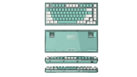 BÀN PHÍM CƠ KHÔNG DÂY FL-ESPORT Q75 AZURE GREEN 3 MODE JELLYFISH SW (KAILH BOX)