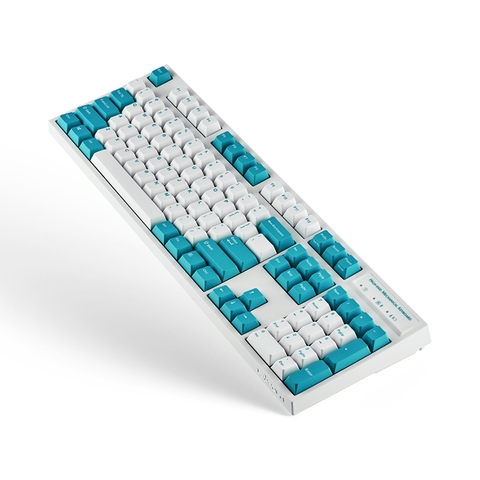 BÀN PHÍM CƠ LEOPOLD FC900RBT WHITE MINT SILENT RED SWITCH (KẾT NỐI USB C + BLUETOOTH 5.1)