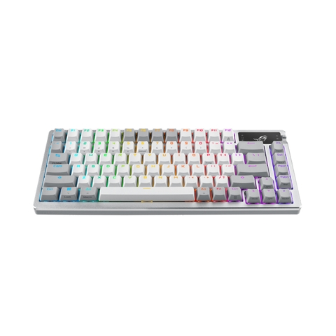 BÀN PHÍM GAMING ASUS ROG AZOTH NX RED/WL/PBT/OLED-SCR/TRẮNG (90MP0316-BKUA11)